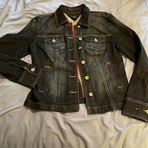Fitted stretch denim jacket, 4 pockets, Medium, nwot